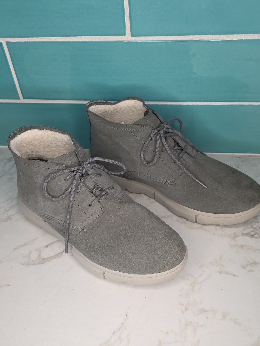 Sorel Explorer Next Drift Waterproof Gray Suede Boots